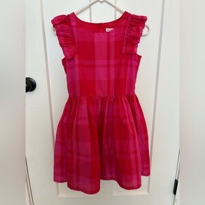 Cat & Jack Girls Pink and Red Plaid Dress | Size 10–12